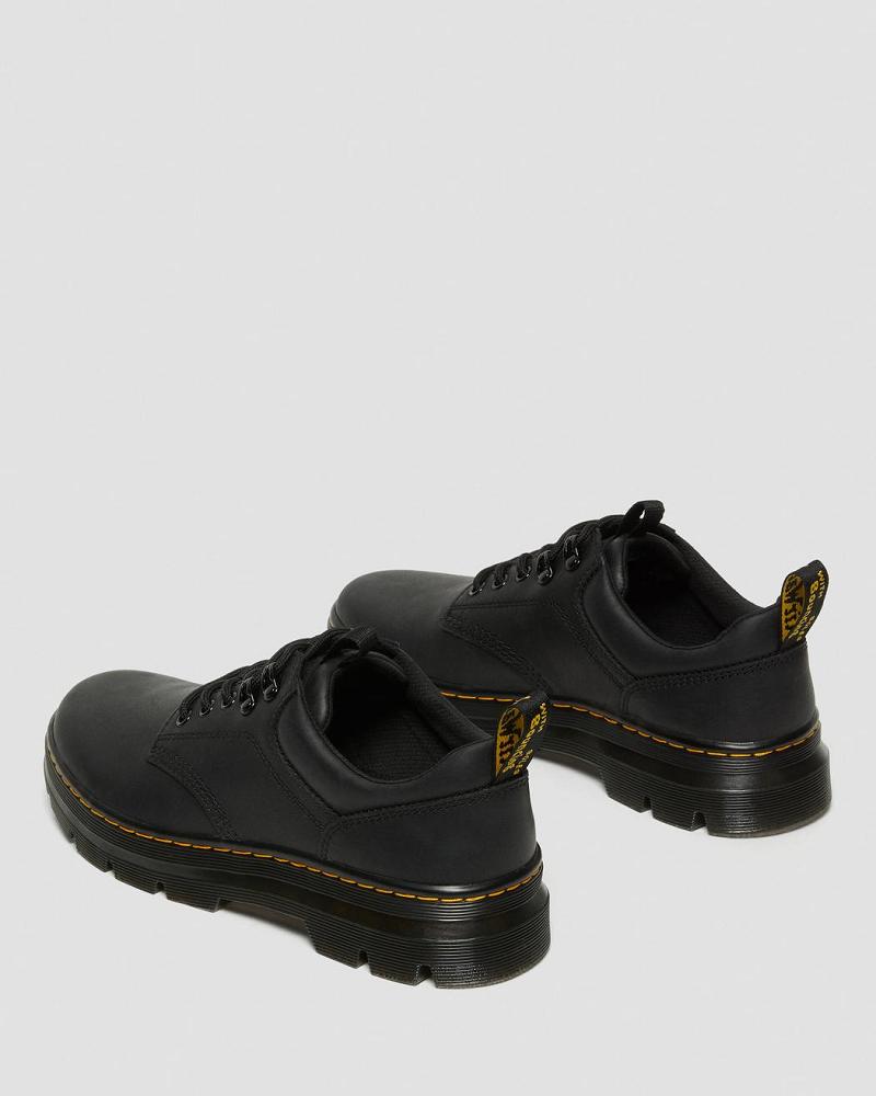 Black Men's Dr Martens Reeder Wyoming Leather Casual Shoes | CA 478EBC